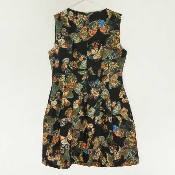 SANDRO FERRONE Black Spring Summer Butterfly Midi  Dress - Picture 7 of 13